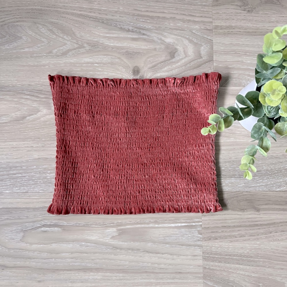 Crushed velvet tube top